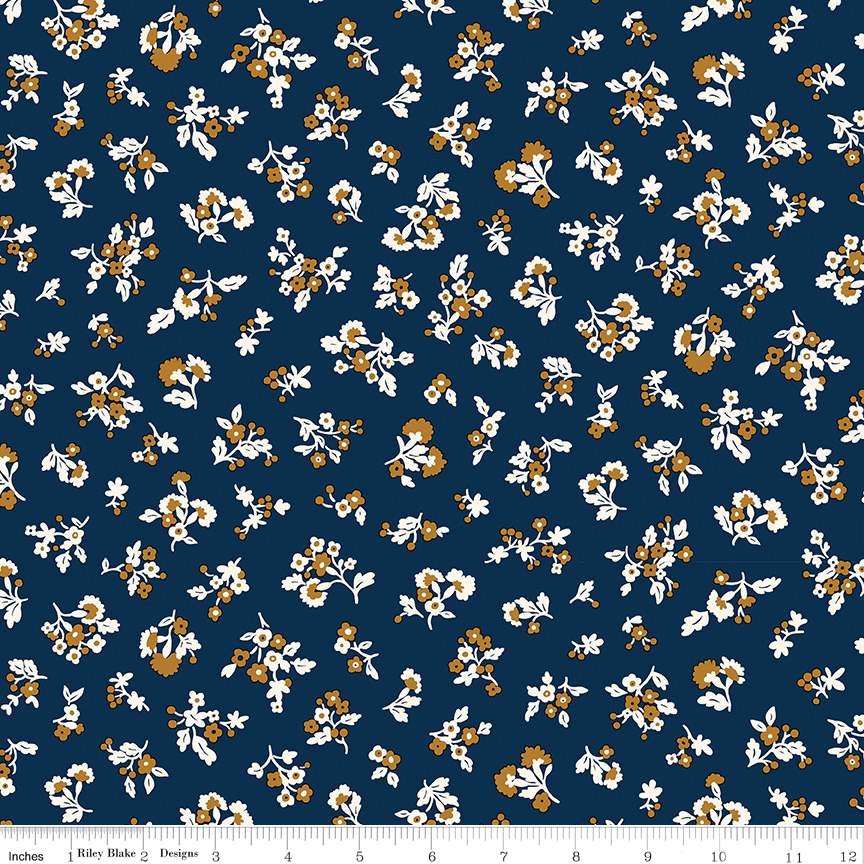 Liberty Denim Florals Tumbling Blooms A