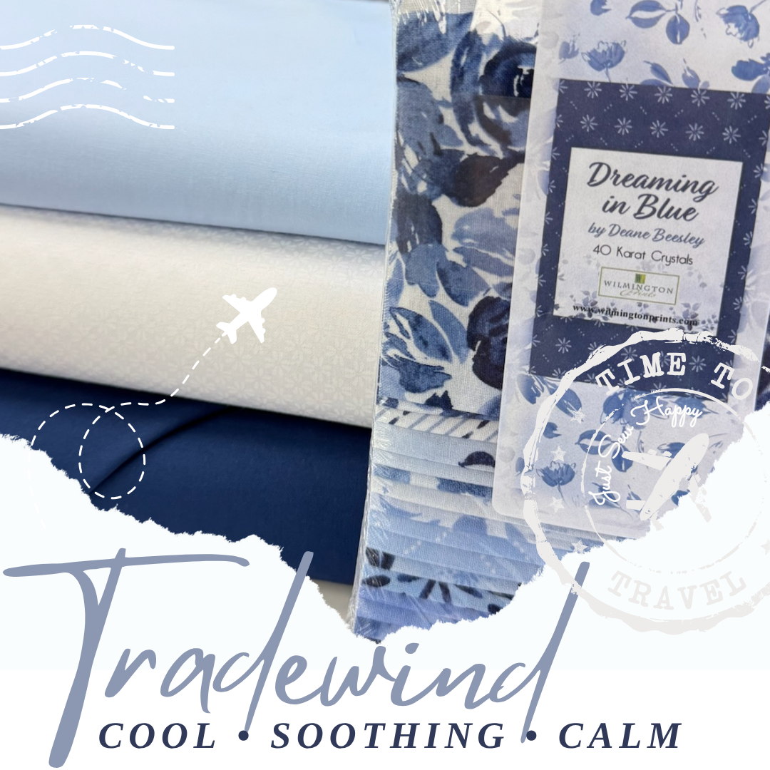 Mystery Five-0 ALOHA Quilt Kit: Tradewind (Dreaming in Blue)