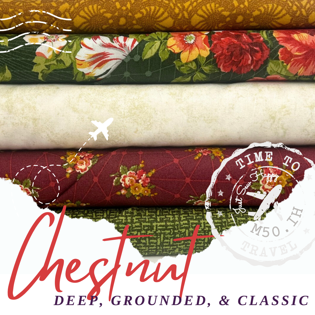 M50 Island Hopping Quilt Kit: Chestnut