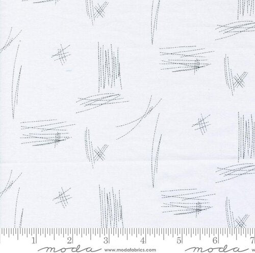 Bluish Stitches Chalk Lines