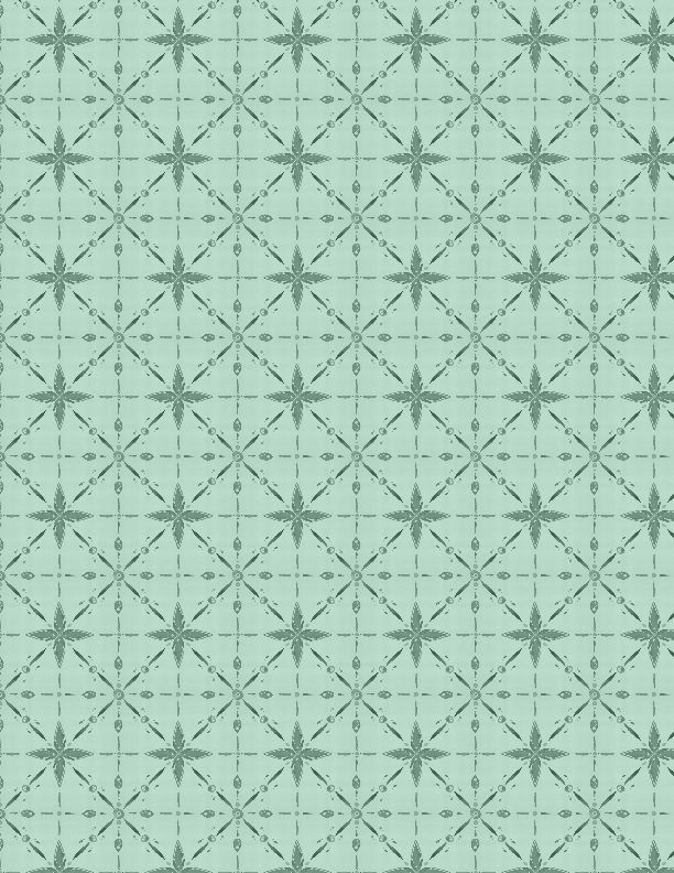 Floralscapes Teal Star Grid