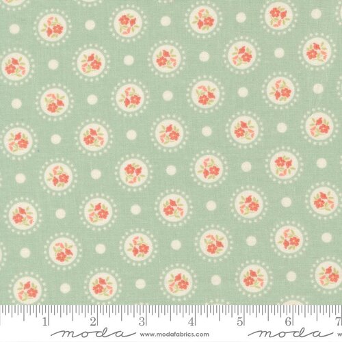 Sunbonnet Dusty Blue Double Dot