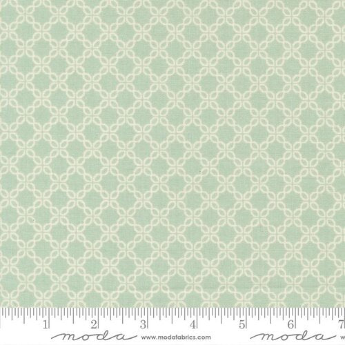 Sunbonnet Dusty Blue Grid