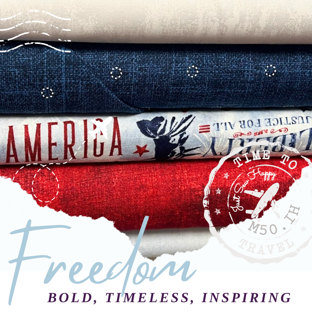 M50 Island Hopping Quilt Kit: Freedom