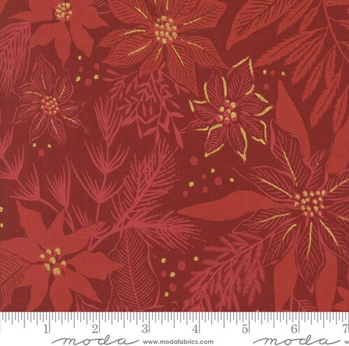 Old World Yuletide Crimson Poinsettia