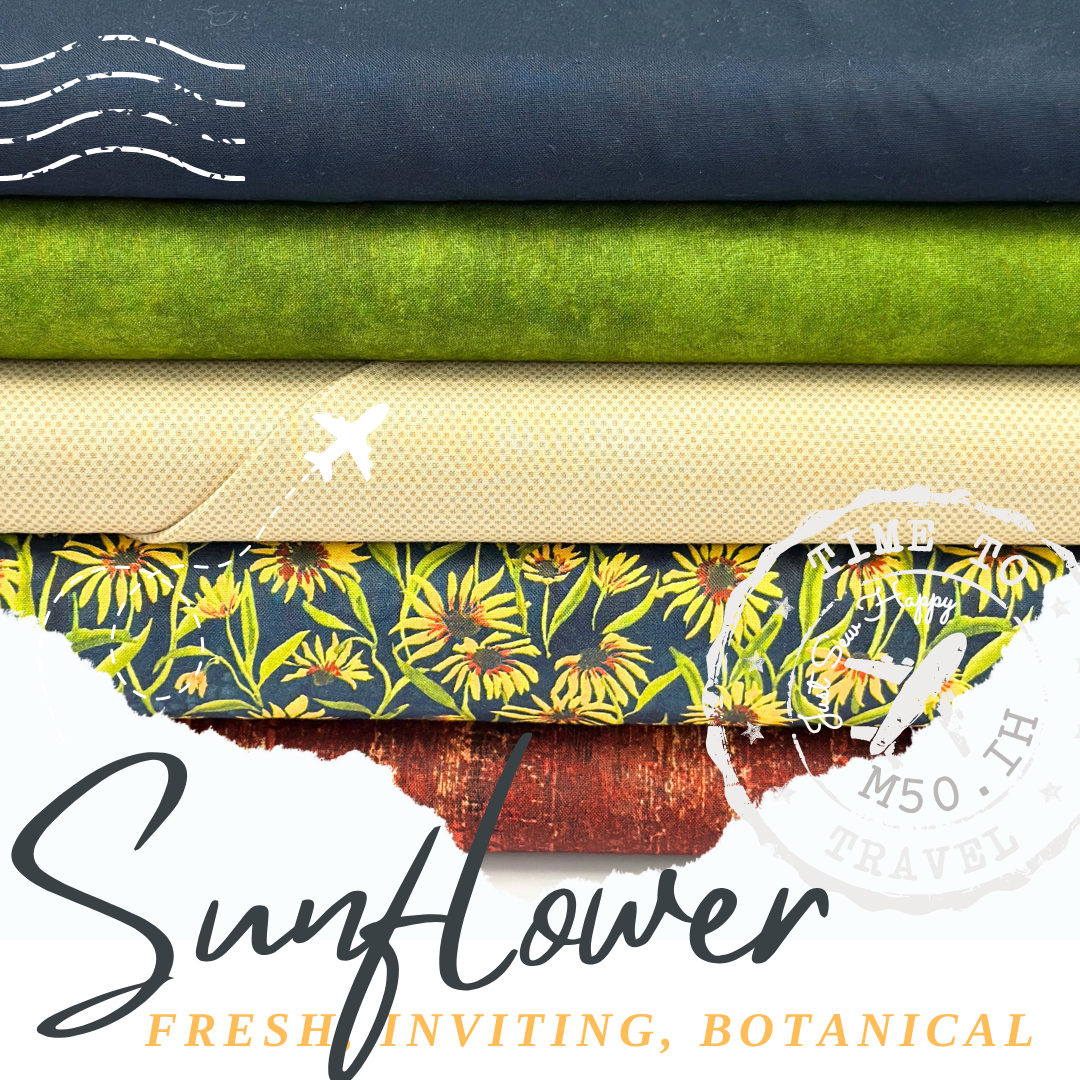 M50 Island Hopping Quilt Kit: Sunflower