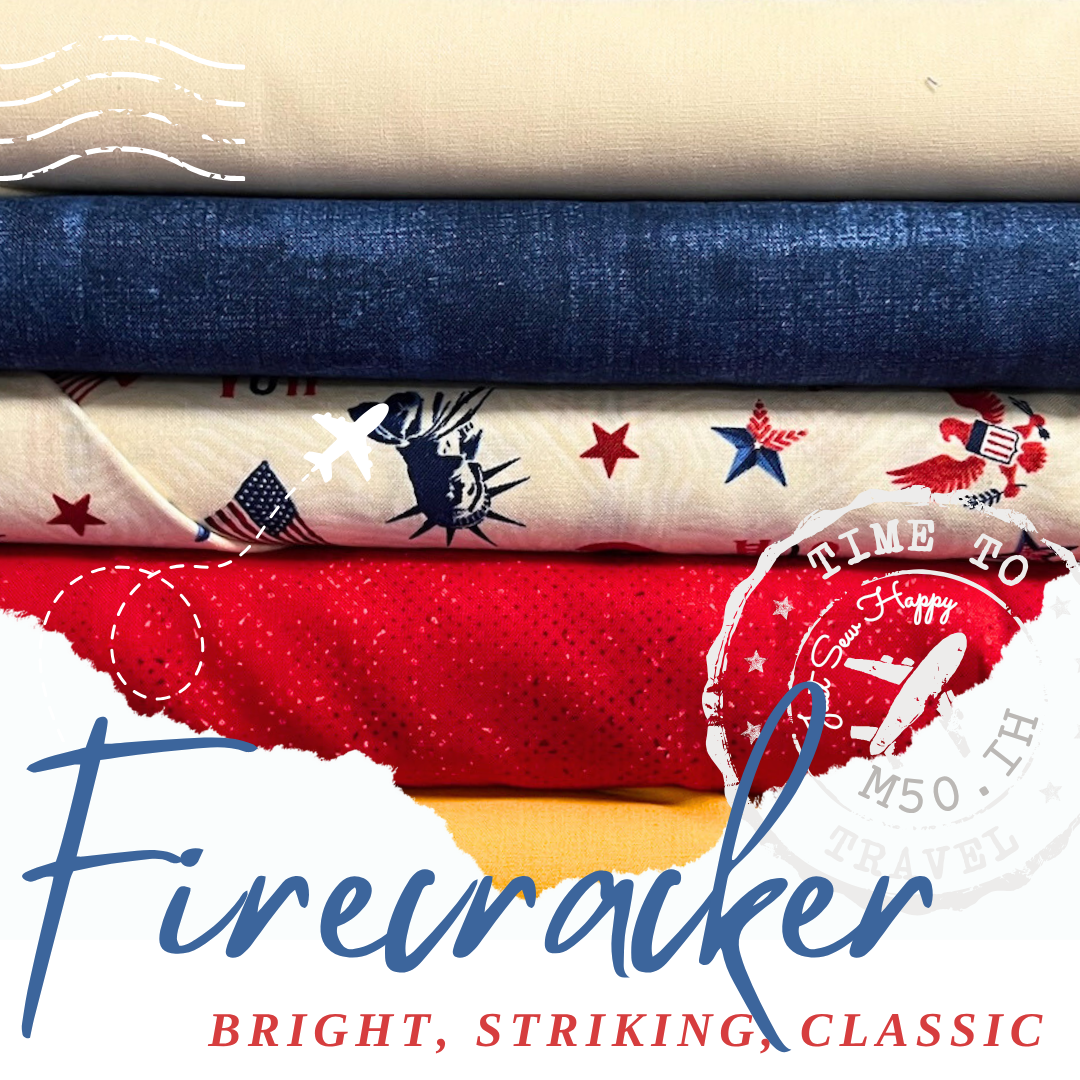 M50 Island Hopping Quilt Kit: Firecracker