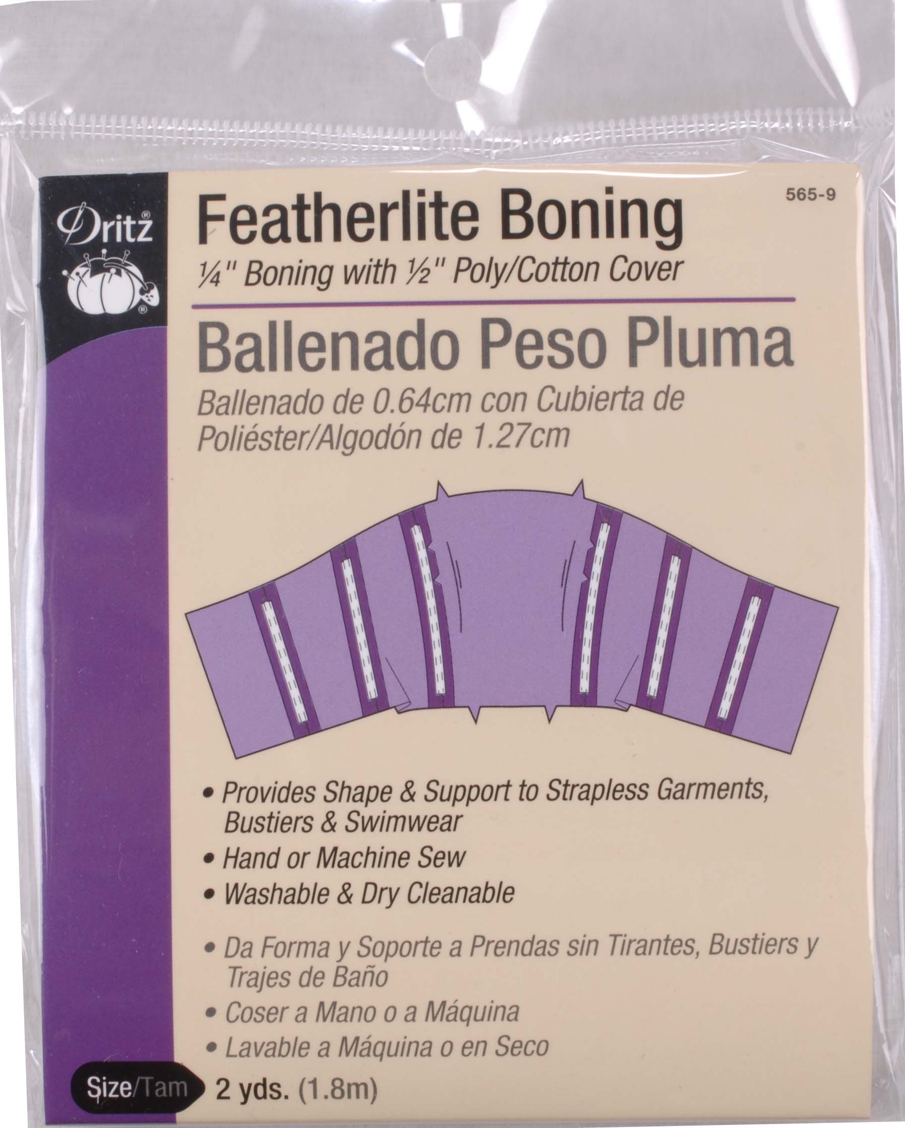 Boning Featherlite 1/2in x 2yds White