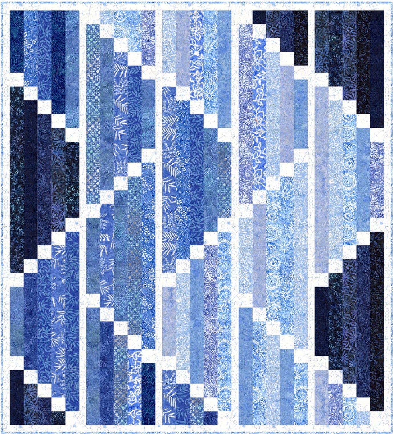 Bluebell Strip Ripple Pattern