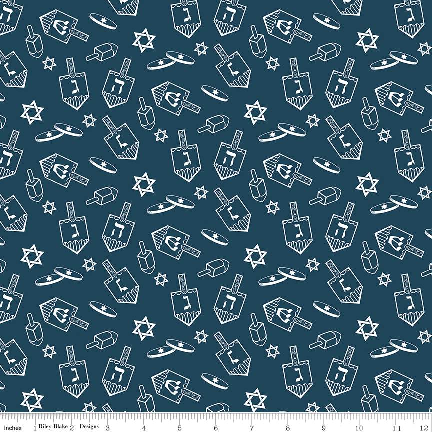 8 Nights, 8 Lights Dreidel Toss Navy