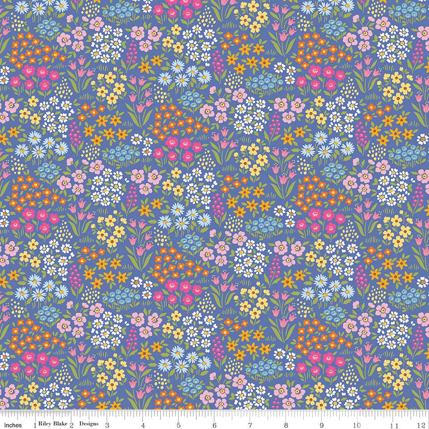 Little Darlin Floral Fields Periwinkle