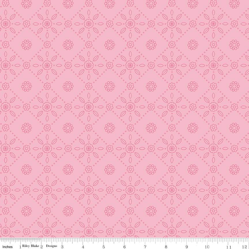 Little Darlin Folk Tile Pink
