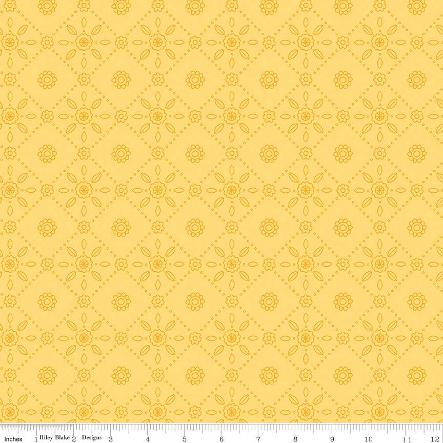 Little Darlin Folk Tile Yellow