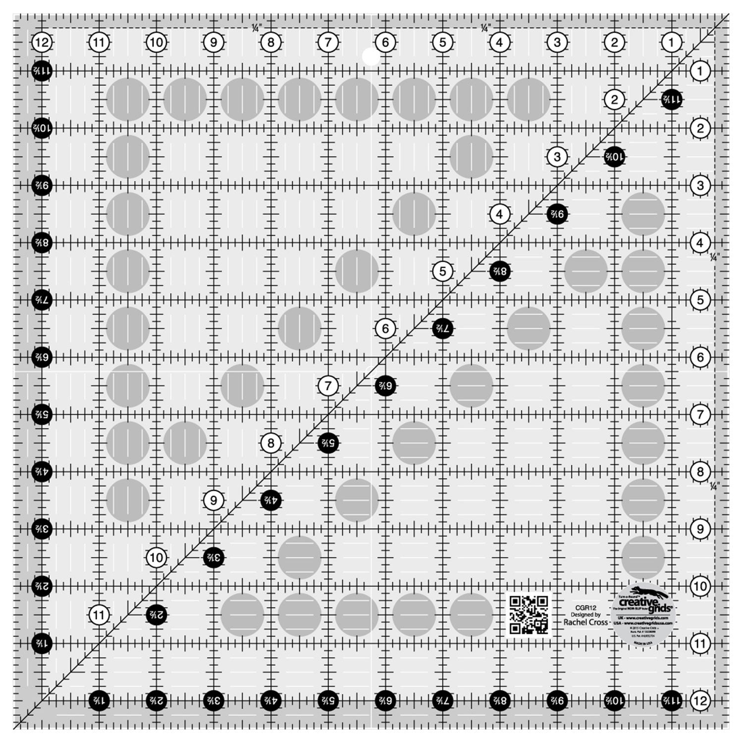 Creative Grids Ruler 12-1/2in Square