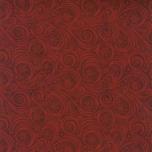 Winter Solstice II - Snow Swirl Dk Red
