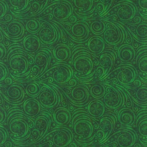Winter Solstice II - Snow Swirl Dk Green