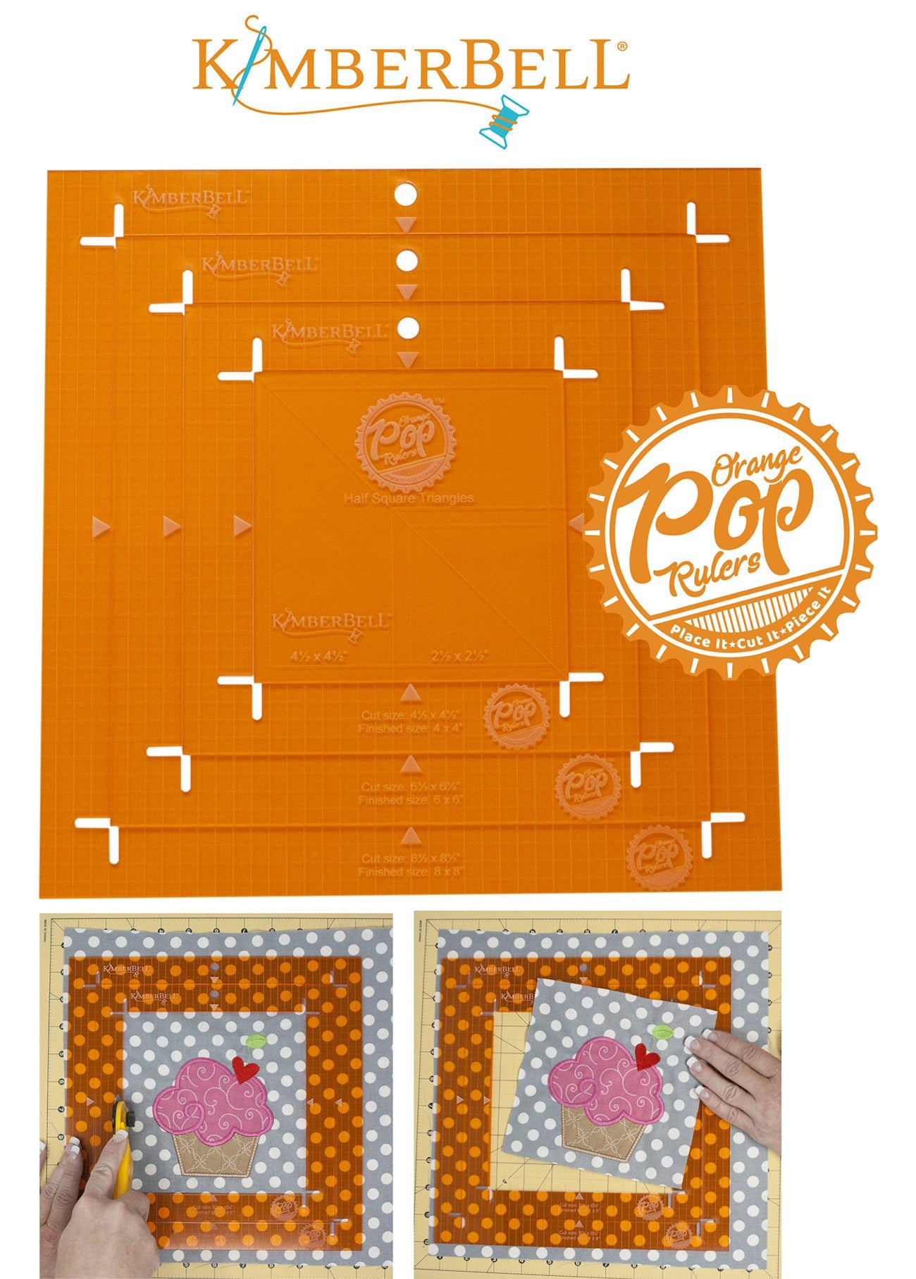 Orange Pop Rulers Square Set