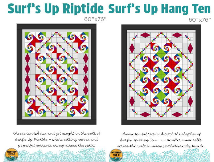 M50 Surf's Up Quilt Patterns (Hang Ten & Riptide)