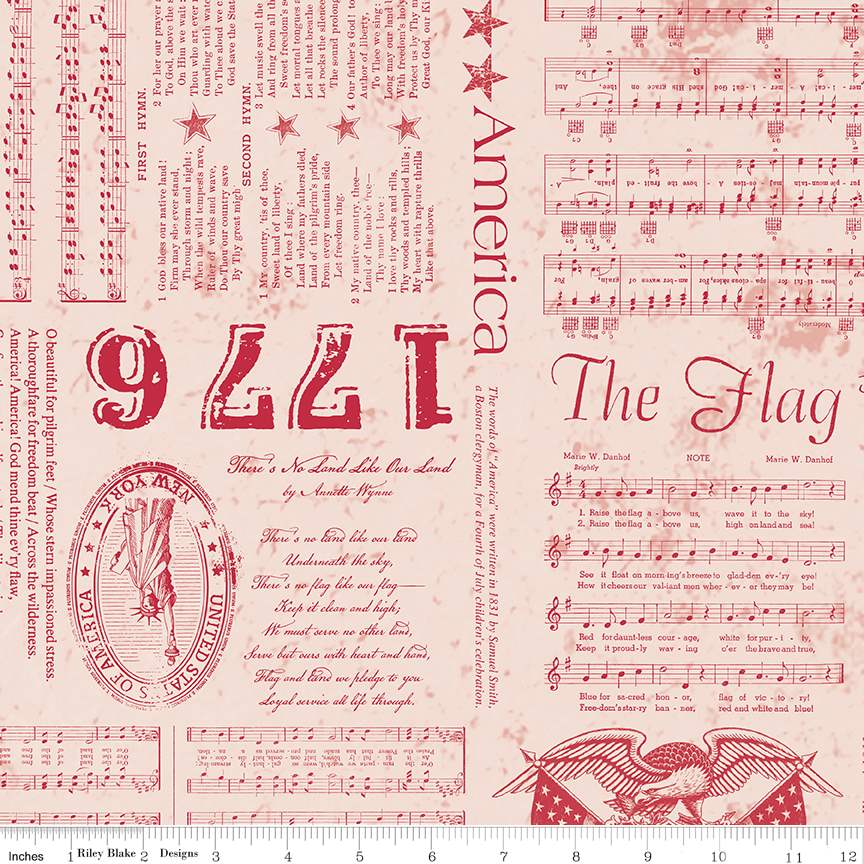 Americana Red  108" Wide Backing