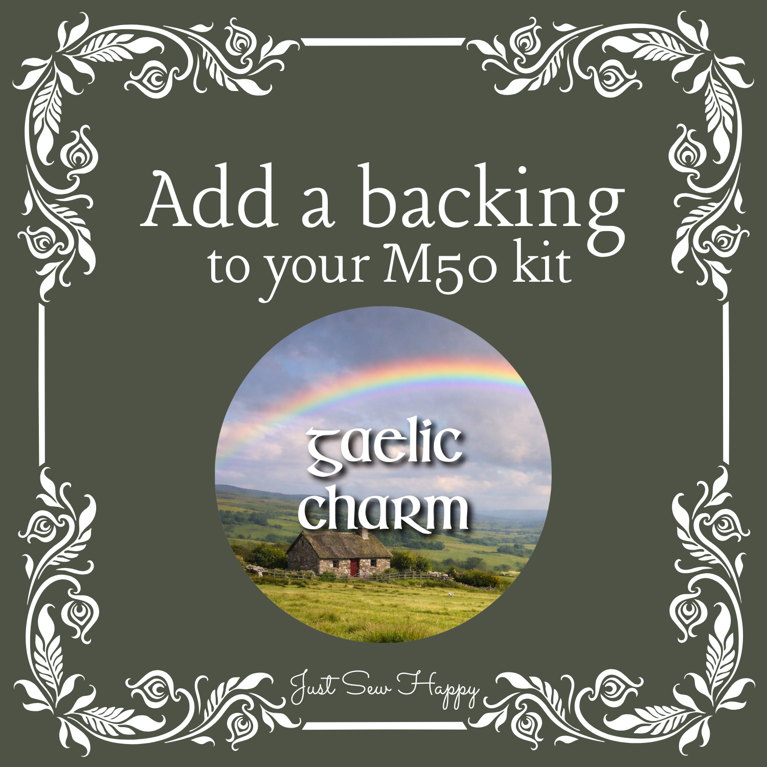Backing ADD-ON M50 Gaelic Charm Mystery Five-0 Mystery Quilt Kit