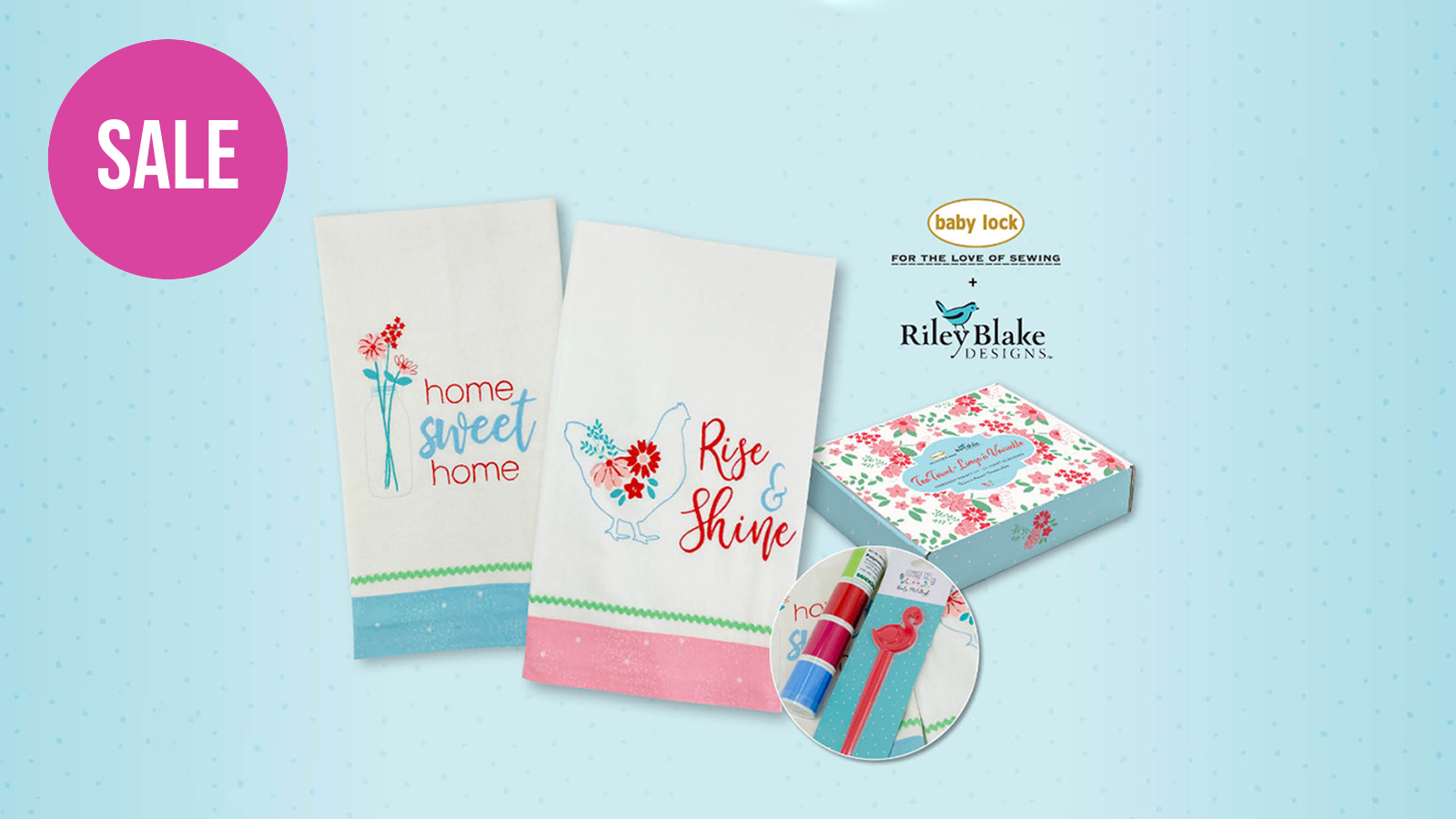 Riley Blake Embroidered Tea Towel KIT
