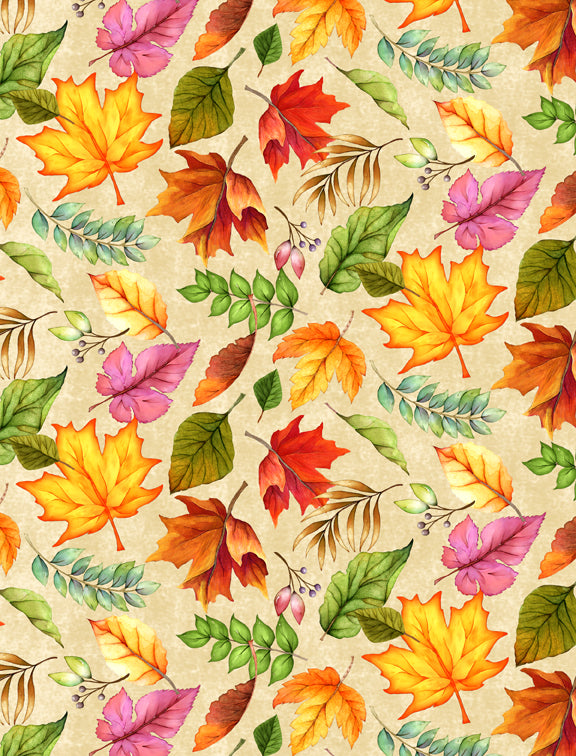 Happy Gatherings (pattern/color:leaves Beige Background)