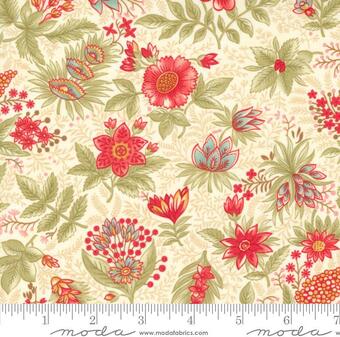 Collections Etchings Parchment Red Floral