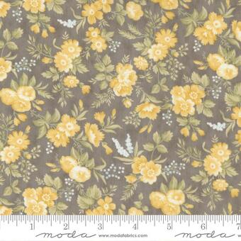 Honeybloom Charcoal Yellow Floral