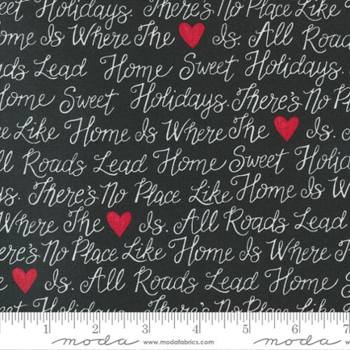 Holidays At Home Charcoal Black Words