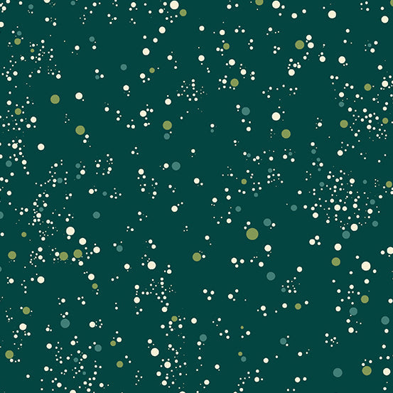 Natale Snowfall Dots Verde Acqua
