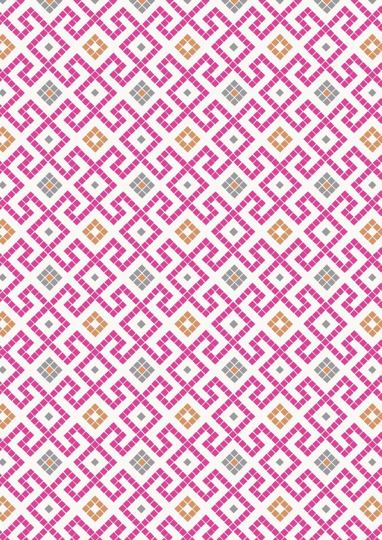 Greek Tiles on Pink