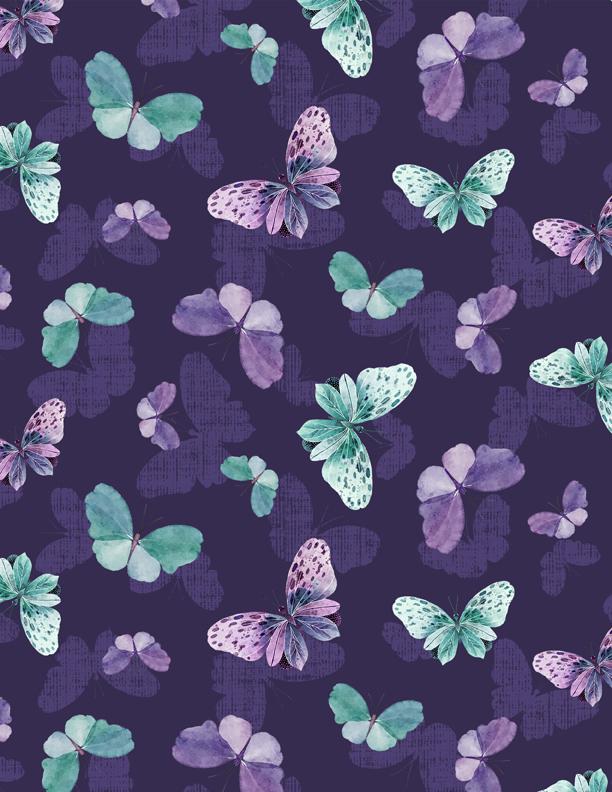 Botanical Magic Butterfly Toss Purple