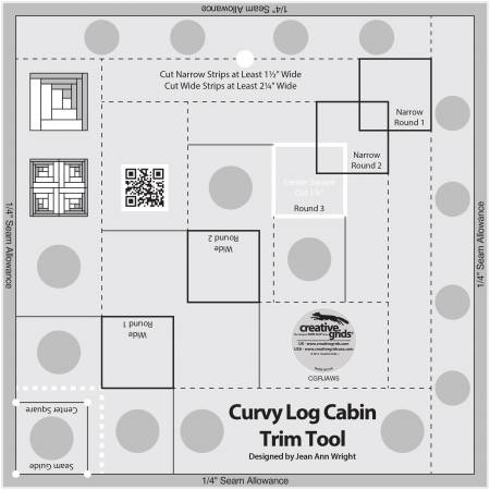 Creative Grids Log Cabin Trim Tool 8"