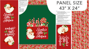 Peppermint Candy Green Multi Apron Panel