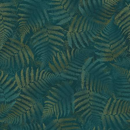 Forest Chatter Ferns Turquoise