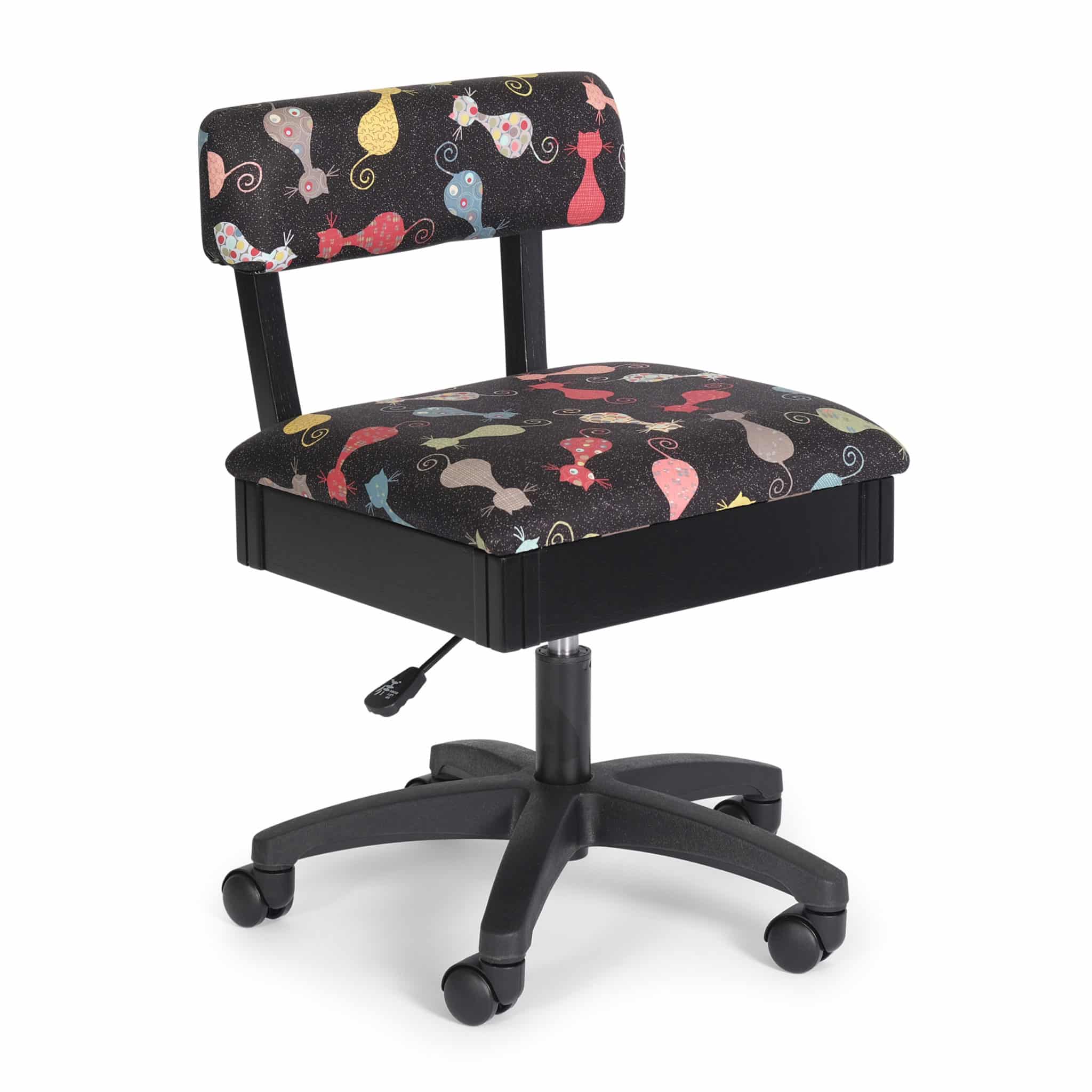 Arrow Black Cat Fabric Sewing Chair