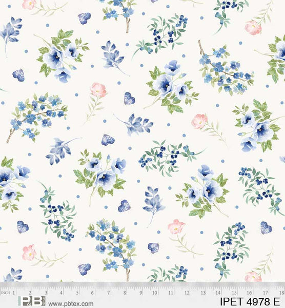 Indigo Petals Floral White