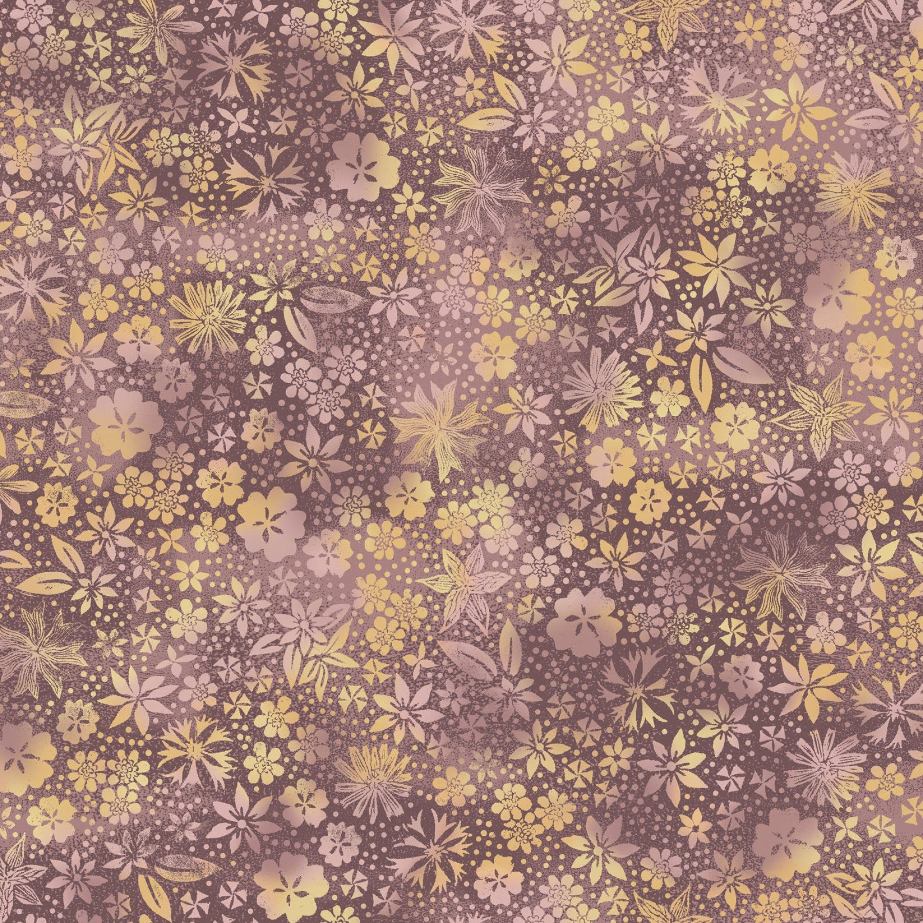Forest Chatter Flowers Maroon