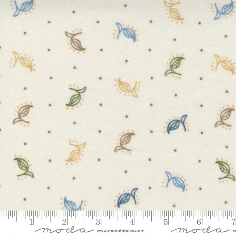 Fall Fantasy Flannels Birch tiny leaves