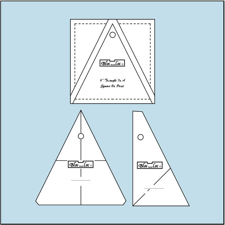 Bloc_Loc Half-Square Triangle Square Up Ruler Set 2
