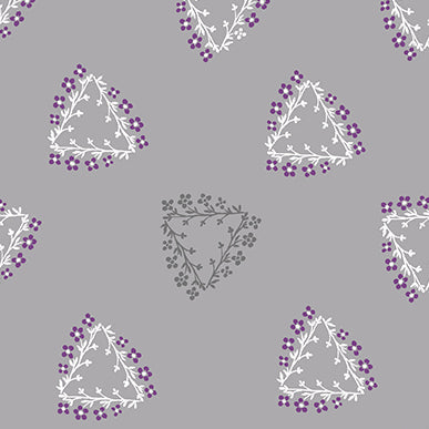 Purple Reign Gray Triangle Wreath