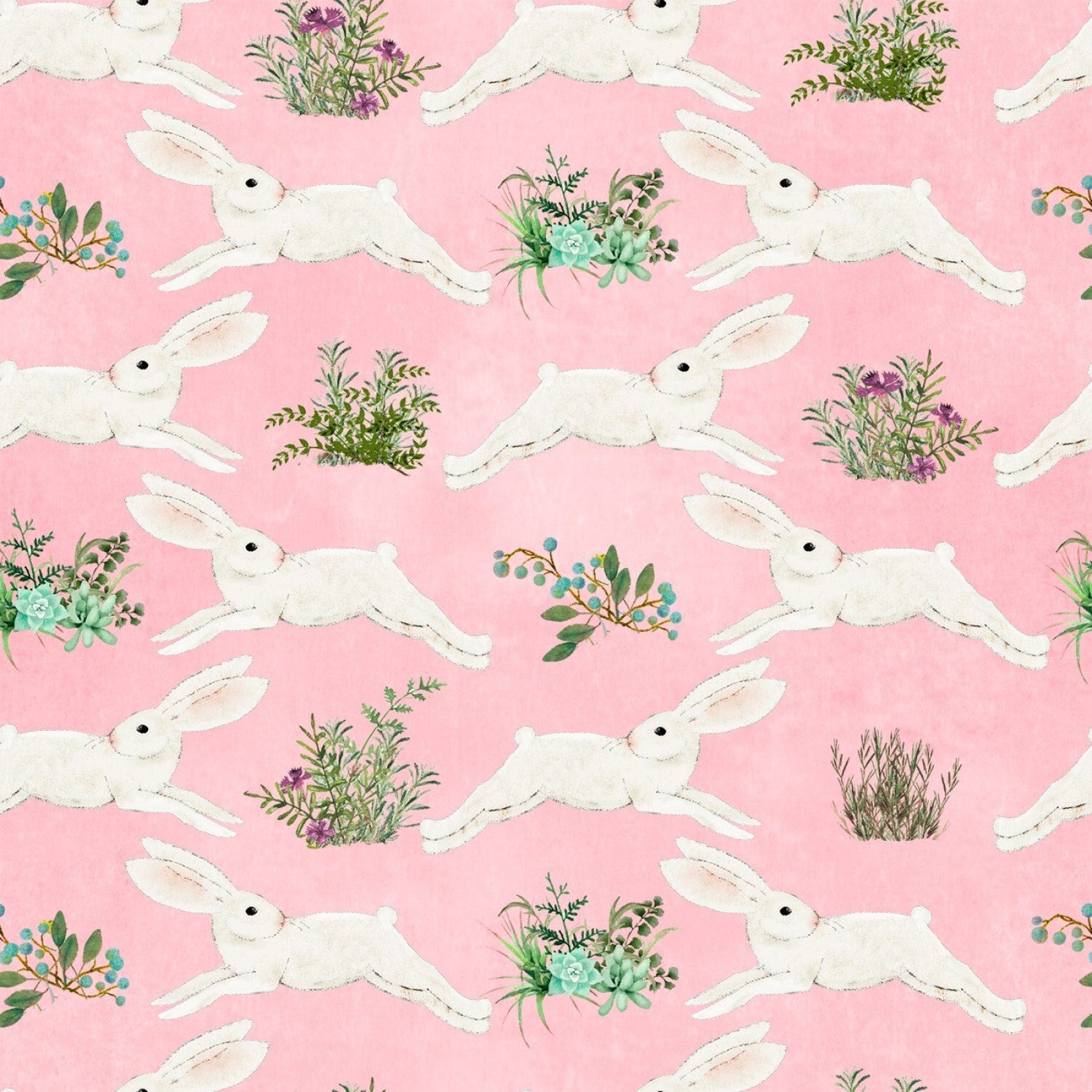 Touch of Spring Pink Bunnies