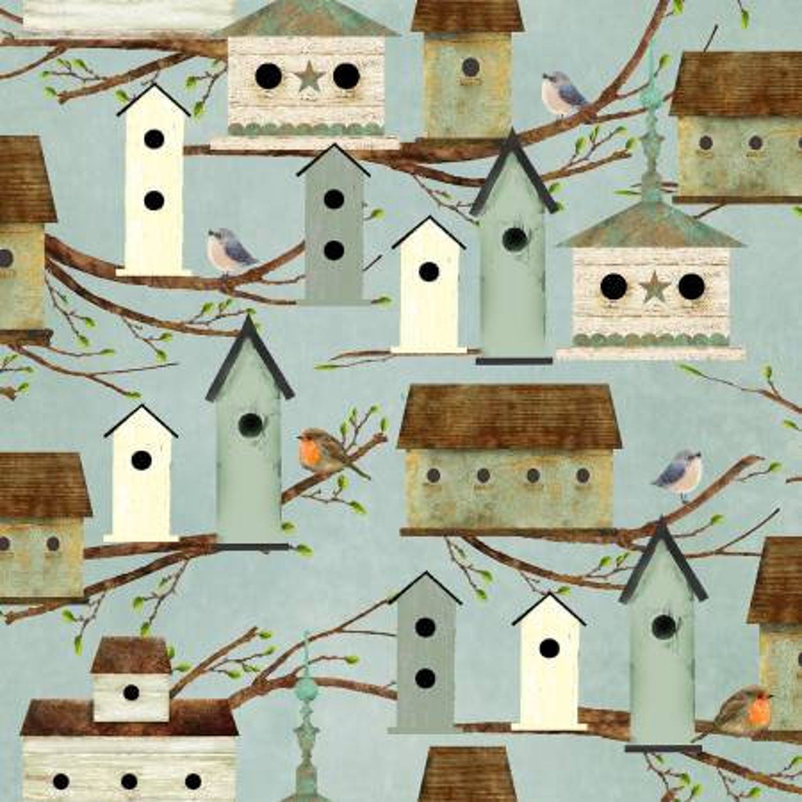 Touch of Spring Blue Bird Houses