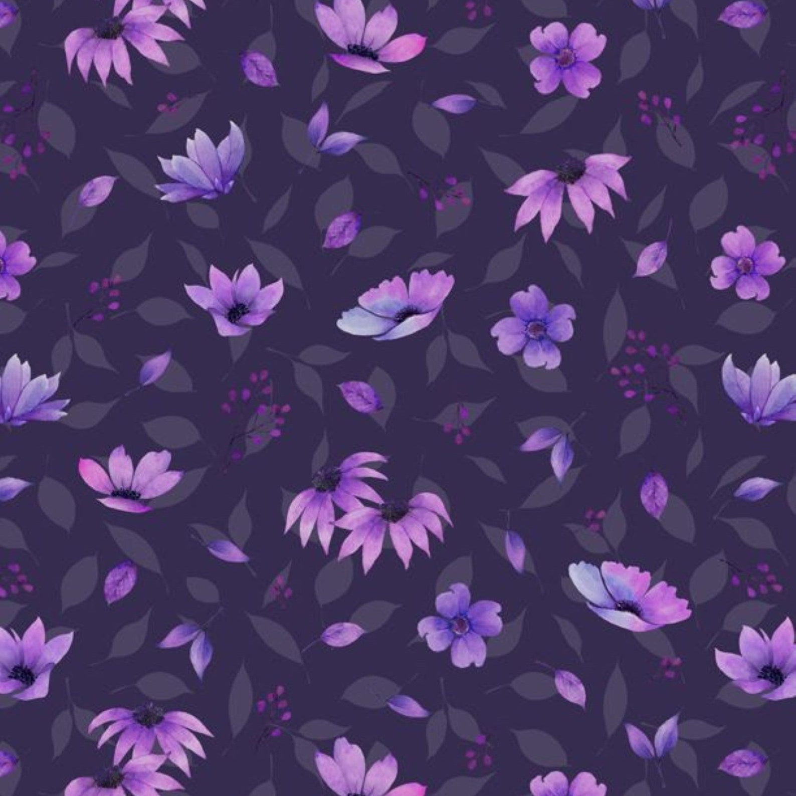 Botanical Magic Floral Toss Purple