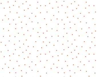 KimberBell Basics White Orange dots