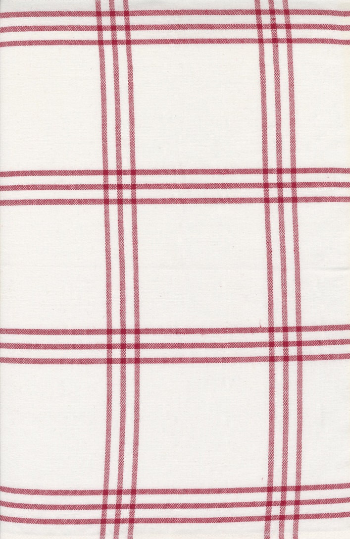 Toweling 18" Enamoured White Red Plaid