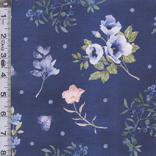 Indigo Petals Floral Navy