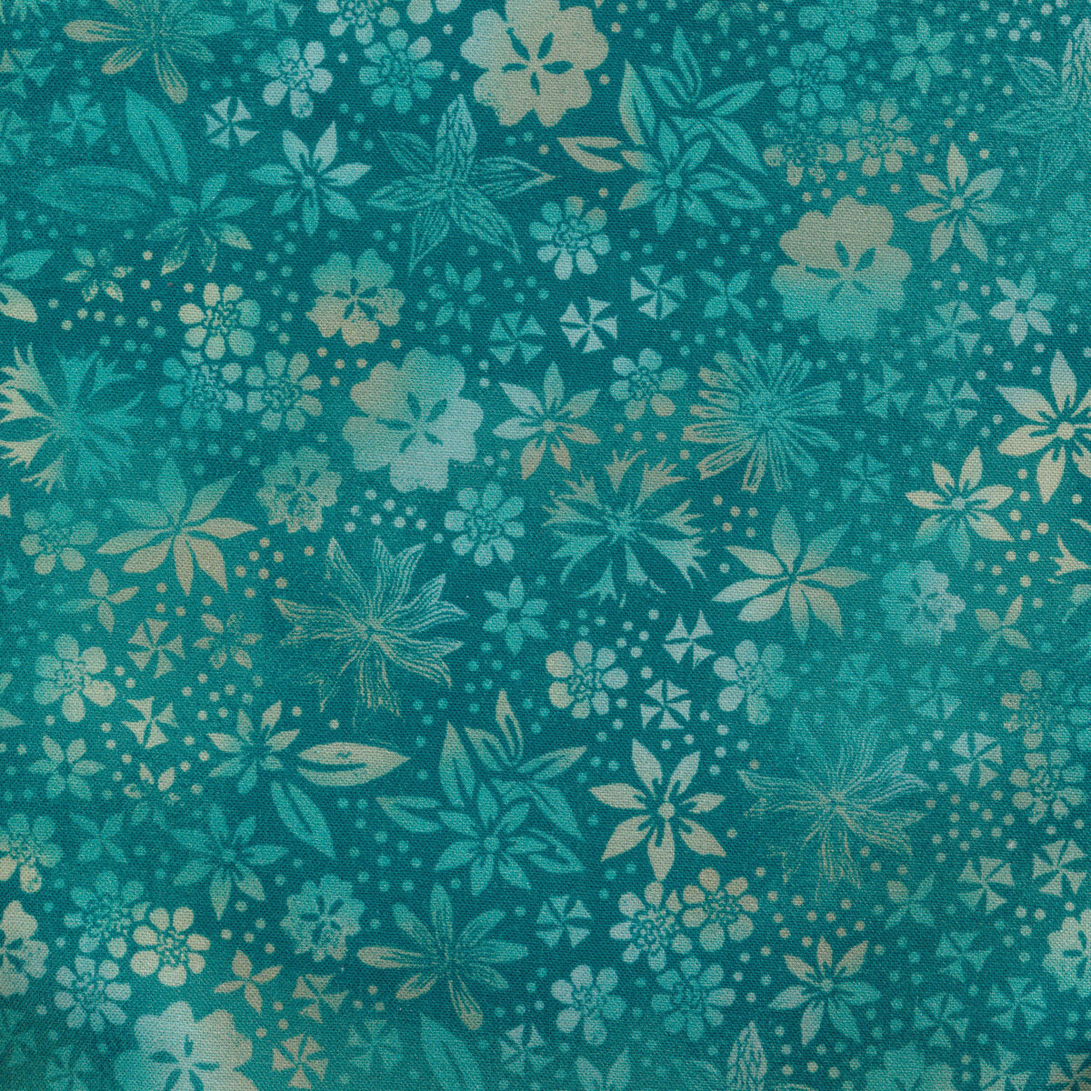 Forest Chatter Flowers Turquoise