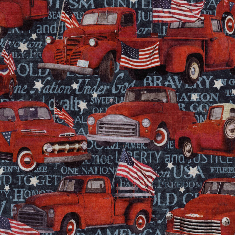 Stars and Stripes Trucks Navy Digital Print