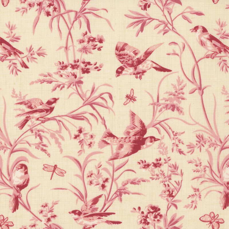 Antoinette Pearl Faded Red Birds